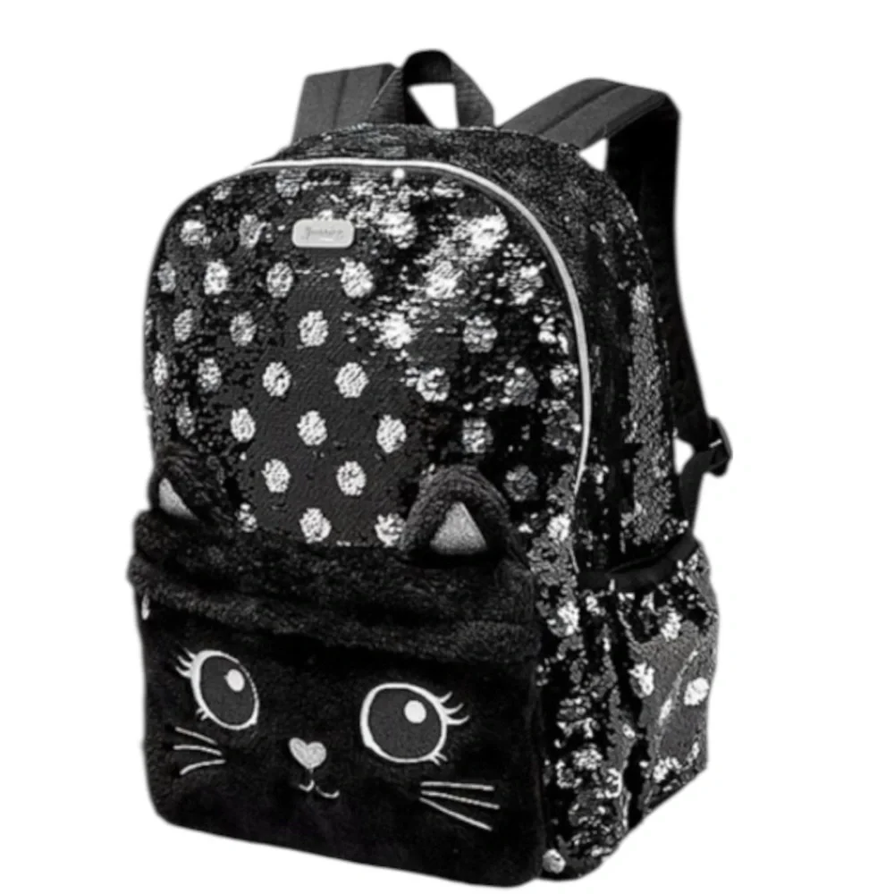 Justice Girls Cat Kitty Flip SEQuin Backpack